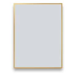 Arezzo Brushed Brass Square Edge Framed Bathroom Mirror - 800 X 600mm -Bathroom Discount Store azs68bb d1