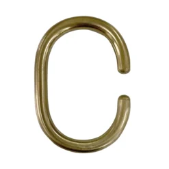 Arezzo C-Type Shower Curtain Rings (Pack Of 12) Brushed Brass -Bathroom Discount Store azscrbbd1