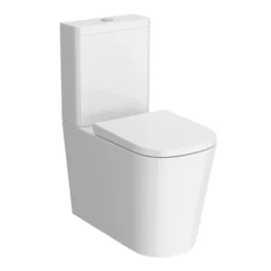 Arezzo Square BTW Close Coupled Rimless Toilet With Soft Close Seat -Bathroom Discount Store azssqbtwcc 4