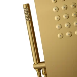 Arezzo Shower Tower Panel - Brushed Brass (Thermostatic) -Bathroom Discount Store azstp5bb d2