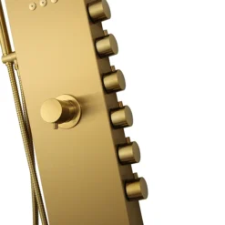 Arezzo Shower Tower Panel - Brushed Brass (Thermostatic) -Bathroom Discount Store azstp5bb d3