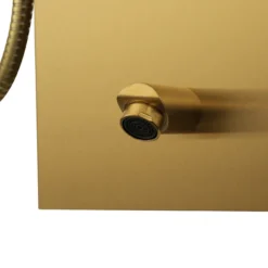 Arezzo Shower Tower Panel - Brushed Brass (Thermostatic) -Bathroom Discount Store azstp5bb d4