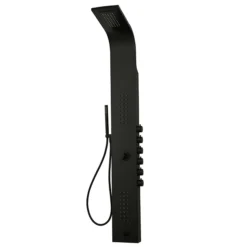 Arezzo Shower Tower Panel - Matt Black (Thermostatic)