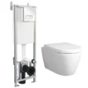 Dual Flush Concealed WC Cistern With Wall Hung Frame + Arezzo Toilet 2 Dual Flush Concealed WC Cistern With Wall Hung Frame + Arezzo Toilet -Bathroom Discount Store azwnpf nd5