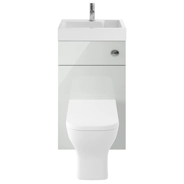 Brooklyn 500mm Grey Mist 2-In-1 Combined Wash Basin & Toilet 6 Brooklyn 500mm Grey Mist 2-In-1 Combined Wash Basin & Toilet - Image 4