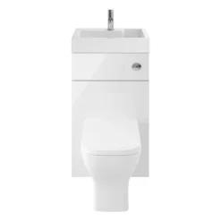 Brooklyn 500mm White Gloss 2-In-1 Combined Wash Basin & Toilet -Bathroom Discount Store bcomwht detail1