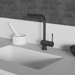 Ideal Standard Ceralook Silk Black Single Lever L-Shape Spout Kitchen Mixer -Bathroom Discount Store bd572xg d3