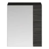 Brooklyn 600mm Bathroom Mirror & Fascia Cabinet - Black -Bathroom Discount Store bk618 d3