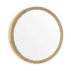 EcoDelux 800mm Bamboo Frame Round Mirror -Bathroom Discount Store bmb60mir l
