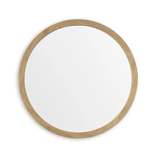 EcoDelux 800mm Bamboo Frame Round Mirror 4 EcoDelux 800mm Bamboo Frame Round Mirror - Image 2