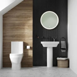 Britton Curve2 Rimless Close Coupled Open Back Toilet With Matt Black Flush Button + Soft Close Seat 11 Britton Curve2 Rimless Close Coupled Open Back Toilet With Matt Black Flush Button + Soft Close Seat -Bathroom Discount Store c2ccwc d2