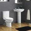 Cove 530mm Basin 1TH With Pedestal -Bathroom Discount Store c530bp d3