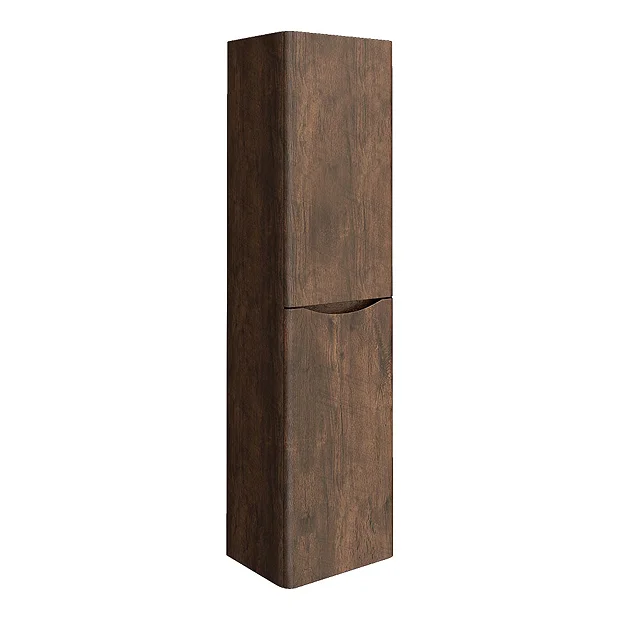 Monza Chestnut Tall Wall Hung Storage Unit - 1500mm High 4 Monza Chestnut Tall Wall Hung Storage Unit - 1500mm High - Image 2