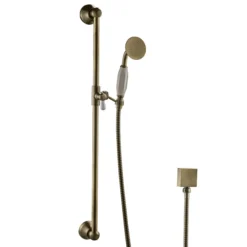 Chatsworth 1928 Antique Brass Traditional Shower W. Concealed Valve, 8" Head + Slide Rail Kit -Bathroom Discount Store ch63vabpk2 d4