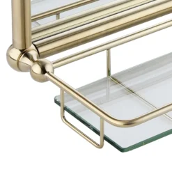 Chatsworth Traditional 700 X 490mm Arched Mirror With Glass Shelf - Brushed Brass -Bathroom Discount Store chtbbms d1
