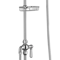 Chatsworth 1928 Traditional Exposed Valve Inc. Deluxe Arching Riser Kit, Diverter, 8" Rose + Handset -Bathroom Discount Store chtspk1 d3