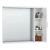 Cove White Illuminated Mirror Cabinet (850mm Wide) -Bathroom Discount Store covewhiteilluminatedmirrorcabinet850mmd1