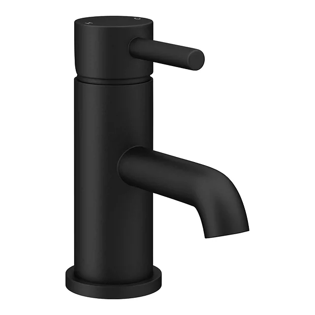 Arezzo Round Matt Black Basin Mono Mixer Tap 4 Arezzo Round Matt Black Basin Mono Mixer Tap - Image 2