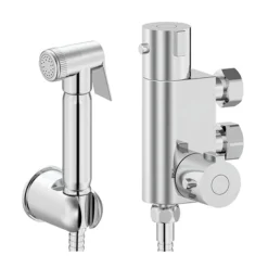 Cruze Round Douche Thermostatic Bar Valve With Shower Spray Kit Chrome 7 Cruze Round Douche Thermostatic Bar Valve With Shower Spray Kit Chrome -Bathroom Discount Store dbvsk l2