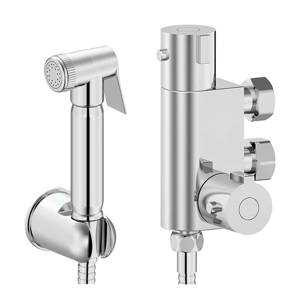 Cruze Round Douche Thermostatic Bar Valve With Shower Spray Kit Chrome 5 Cruze Round Douche Thermostatic Bar Valve With Shower Spray Kit Chrome - Image 3