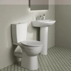 Ideal Standard Eurovit+ Comfort Height Close Coupled Toilet With Soft Close Seat -Bathroom Discount Store e218401 d2