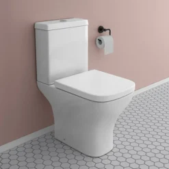EcoDelux Venice Water Saving Close Coupled Toilet + Soft Close Seat -Bathroom Discount Store ecovencc d2