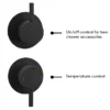 Arezzo Matt Black Concealed Individual Diverter + Thermostatic Control Shower Valve -Bathroom Discount Store egaz39abnd3