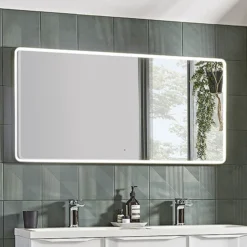 Roper Rhodes Frame 1200mm LED Illuminated Rectangular Mirror - Grey -Bathroom Discount Store fr120sw d1