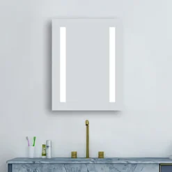 Brooklyn 390 X 500mm Battery Operated Illuminated LED Mirror -Bathroom Discount Store gs3x5bt d3n
