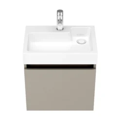 Milan Juno 500 X 360mm Stone Grey Wall Hung Vanity Unit -Bathroom Discount Store jn5sgnd1