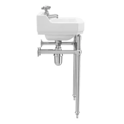 Keswick Traditional 500mm Basin & Chrome Wash Stand 13 Keswick Traditional 500mm Basin & Chrome Wash Stand -Bathroom Discount Store kt51thw d4