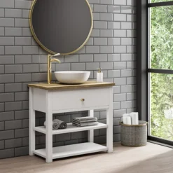 Lancaster Traditional Brushed Brass Tall Mono Basin Mixer -Bathroom Discount Store lbb8td3