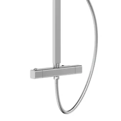 Milan Deluxe Cool Touch Square Thermostatic Shower (300 X 300mm Head - Chrome) -Bathroom Discount Store mil2ct d3