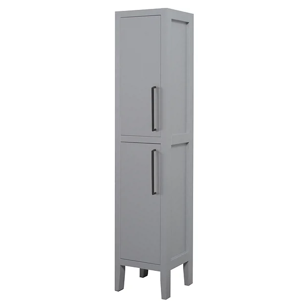 Montrose Dove Grey Tall Storage Unit With Matt Black Handles 4 Montrose Dove Grey Tall Storage Unit With Matt Black Handles - Image 2
