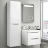 Monza Gloss White Tall Wall Hung Storage Unit - 1500mm High -Bathroom Discount Store mz35tugw d1