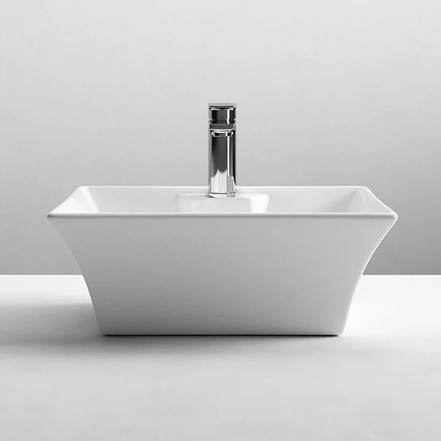 Nuie Rectangular 495 X 410mm Ceramic Flared Counter Top Basin 3 Nuie Rectangular 495 X 410mm Ceramic Flared Counter Top Basin
