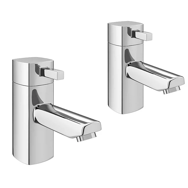 Neo Minimalist Basin Pillar Taps - Chrome 3 Neo Minimalist Basin Pillar Taps - Chrome