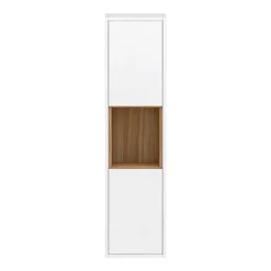 Haywood 1400mm Gloss White / Natural Oak Wall Hung Tall Unit 10 Haywood 1400mm Gloss White / Natural Oak Wall Hung Tall Unit -Bathroom Discount Store nfc961 d2