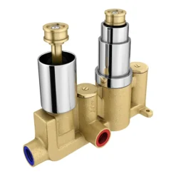 Pablo Twin Crosshead Concealed Shower Valve - Chrome -Bathroom Discount Store pabsv1 d1