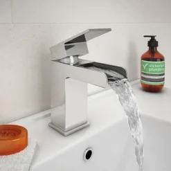 Monza Waterfall Tap Package (Bath + Basin Tap) -Bathroom Discount Store plzpk d1