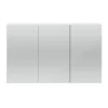 Hudson Reed 1350mm White Gloss 3 Door Mirror Cabinet -Bathroom Discount Store qua009 nd1