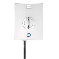Aqualisa - Quartz Electric Shower - White/Chrome -Bathroom Discount Store qze8521 d2