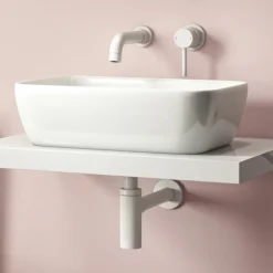 Arezzo Round Matt White Modern Basin Bottle Trap 7 Arezzo Round Matt White Modern Basin Bottle Trap -Bathroom Discount Store rdtrpwht d1