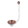 Copper Basket Strainer Waste With Round Overflow -Bathroom Discount Store serie62copper l