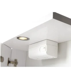 Croydex Shire 2 Door Mirror Cabinet With Light & Shaver Socket - White -Bathroom Discount Store shiremirrorcabverylargealt