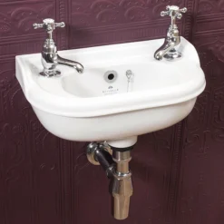 Silverdale Victorian Micro Cloakroom Basin - 400mm Wide