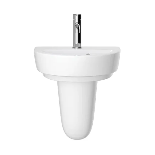 Heritage Stamford 450mm 1TH Basin + Small Semi Pedestal 5 Heritage Stamford 450mm 1TH Basin + Small Semi Pedestal -Bathroom Discount Store st450sp