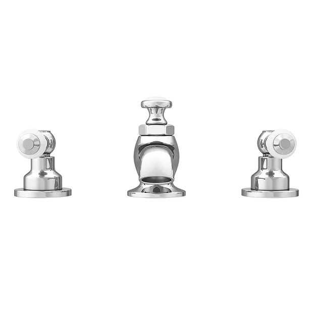 Chatsworth 1928 Traditional 3TH White Lever Basin Mixer Tap + Waste 3 Chatsworth 1928 Traditional 3TH White Lever Basin Mixer Tap + Waste