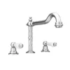Chatsworth 1928 Traditional 3TH White Lever Deck Mounted Basin Mixer Tap With Curved Spout 2 Chatsworth 1928 Traditional 3TH White Lever Deck Mounted Basin Mixer Tap With Curved Spout -Bathroom Discount Store trad024d d2