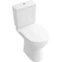 Villeroy & Boch Villeroy And Boch O.novo Close Coupled Toilet (Side/Rear Entry Water Inlet) + Soft Close Seat -Bathroom Discount Store vbonsisc d4